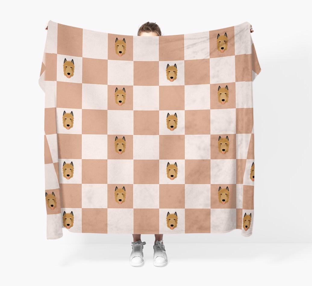 'Checkerboard' - Personalized {breedFullName} Blanket