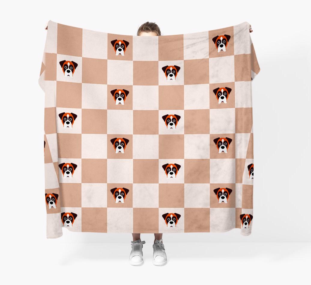 'Checkerboard' - Personalised {breedFullName} Blanket