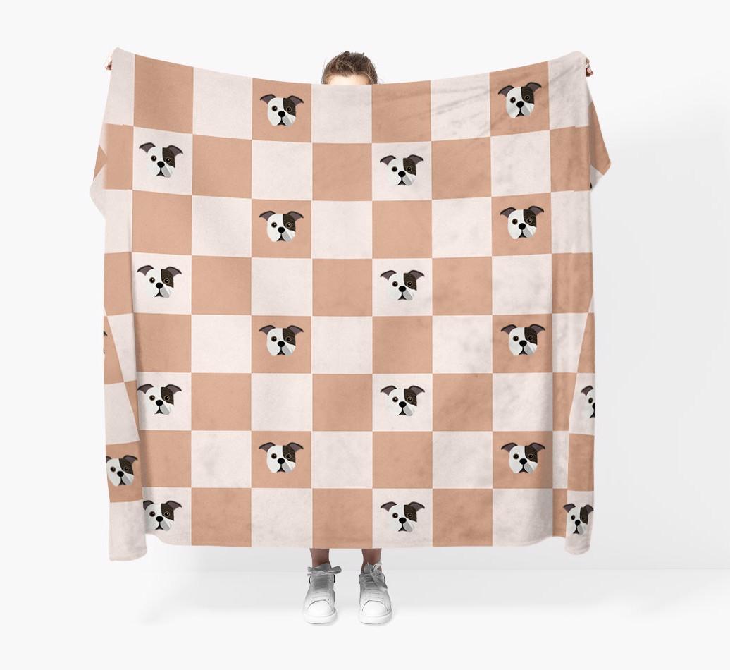 'Checkerboard' - Personalized {breedFullName} Blanket