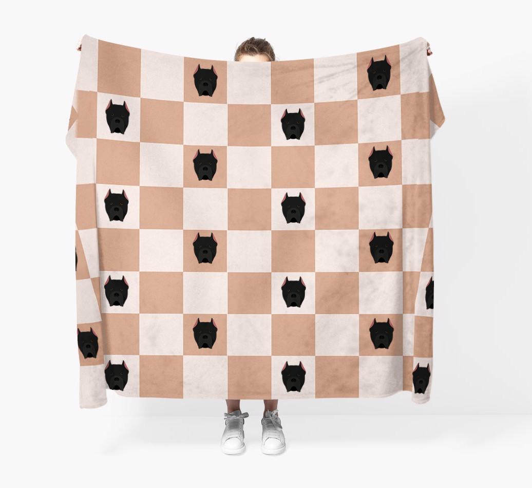'Checkerboard' - Personalized {breedFullName} Blanket