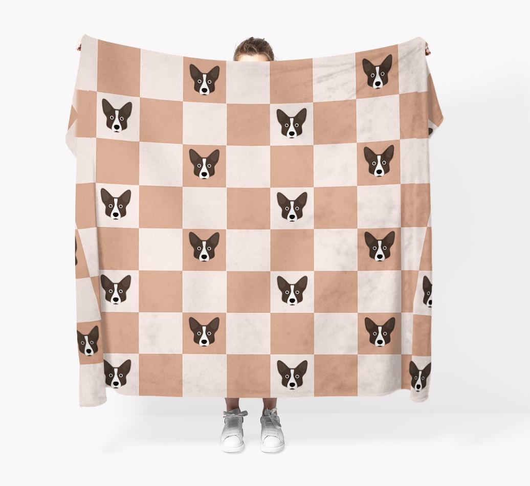 'Checkerboard' - Personalized {breedFullName} Blanket