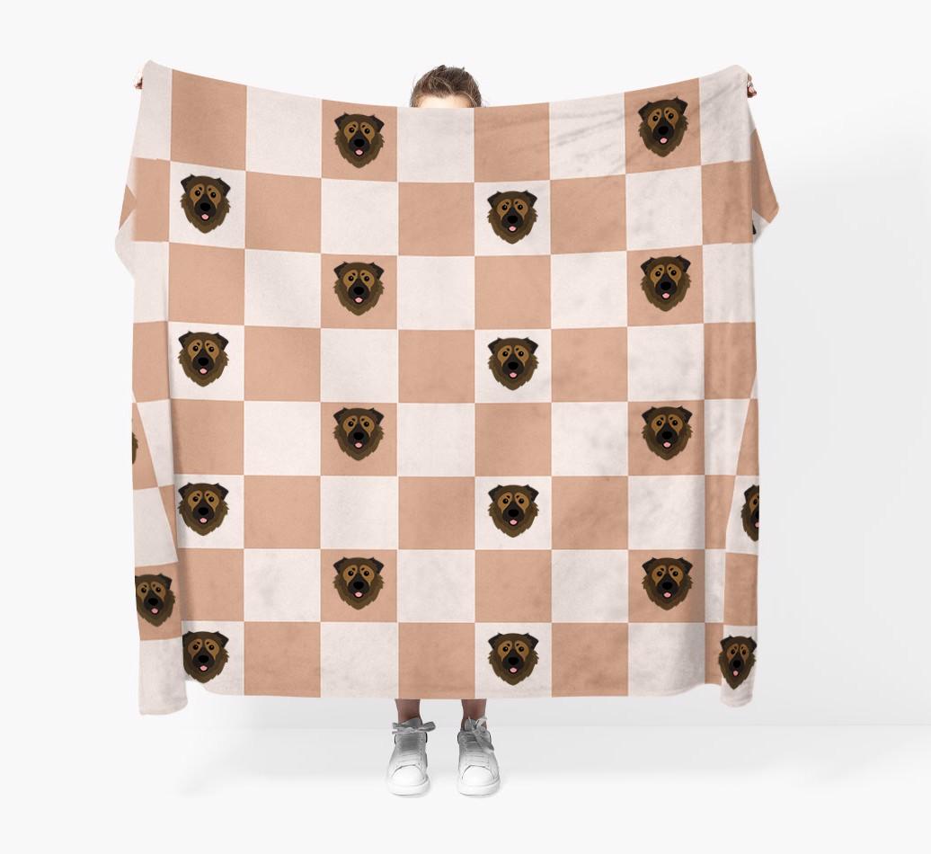 'Checkerboard' - Personalized {breedFullName} Blanket