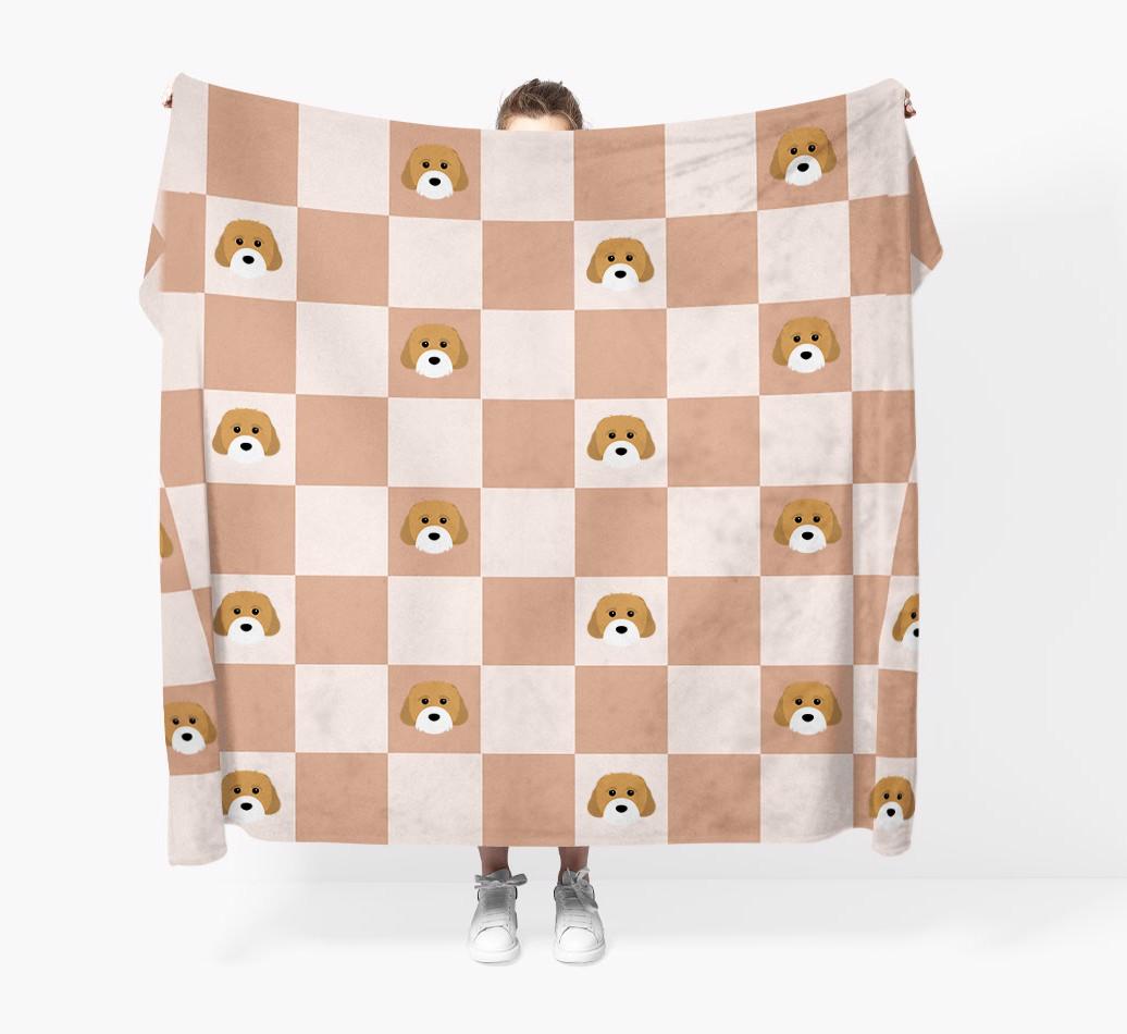 'Checkerboard' - Personalised {breedFullName} Blanket