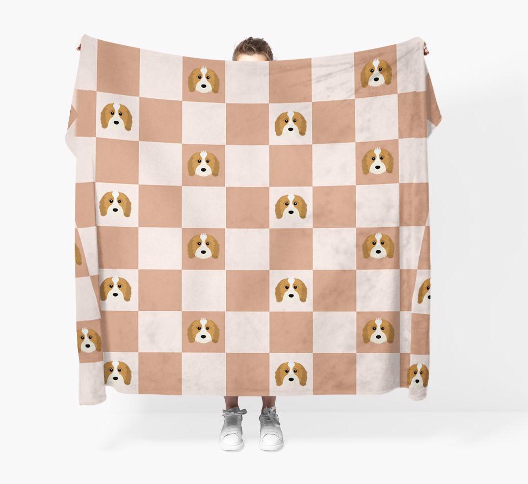 'Checkerboard' - Personalised {breedFullName} Blanket