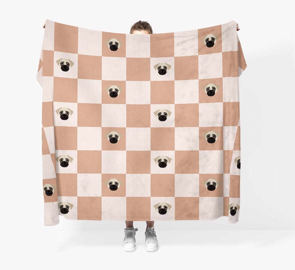 'Checkerboard' - Personalized {breedFullName} Blanket