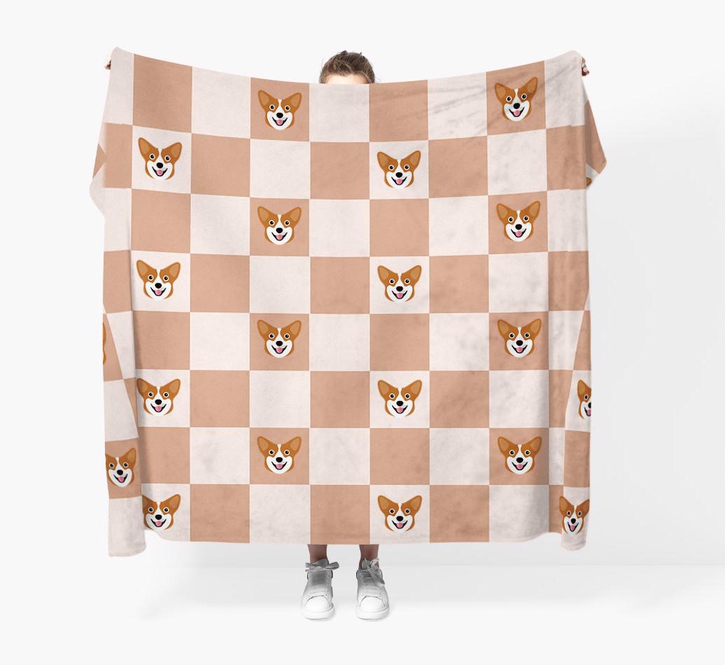 'Checkerboard' - Personalized {breedFullName} Blanket