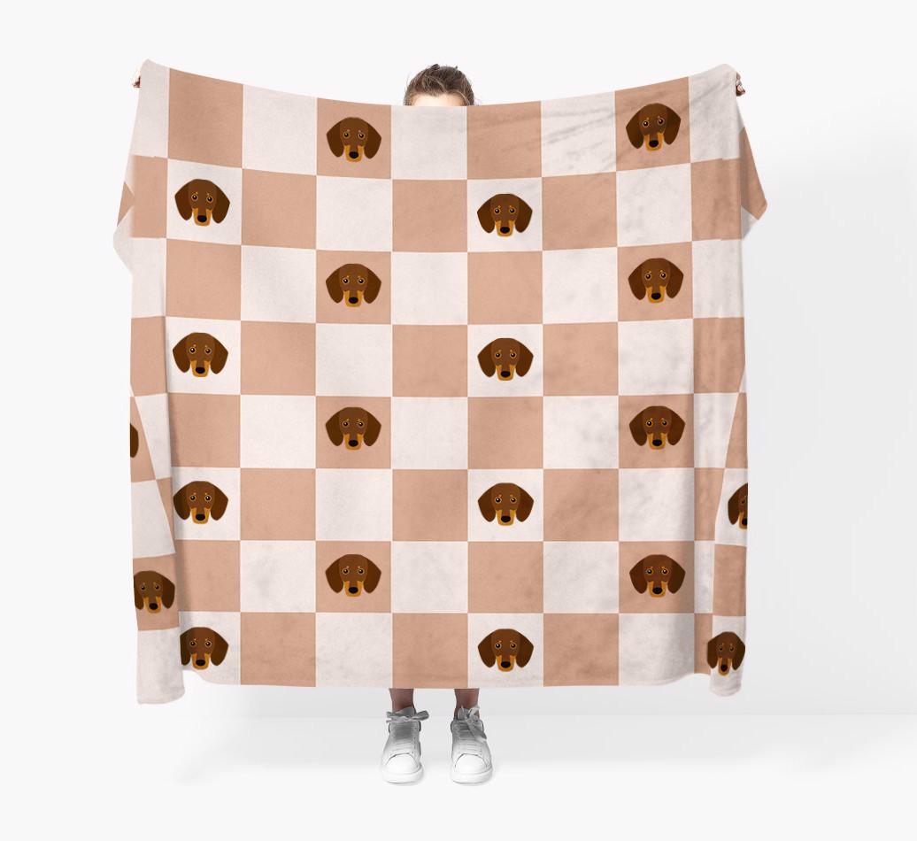 'Checkerboard' - Personalized {breedFullName} Blanket