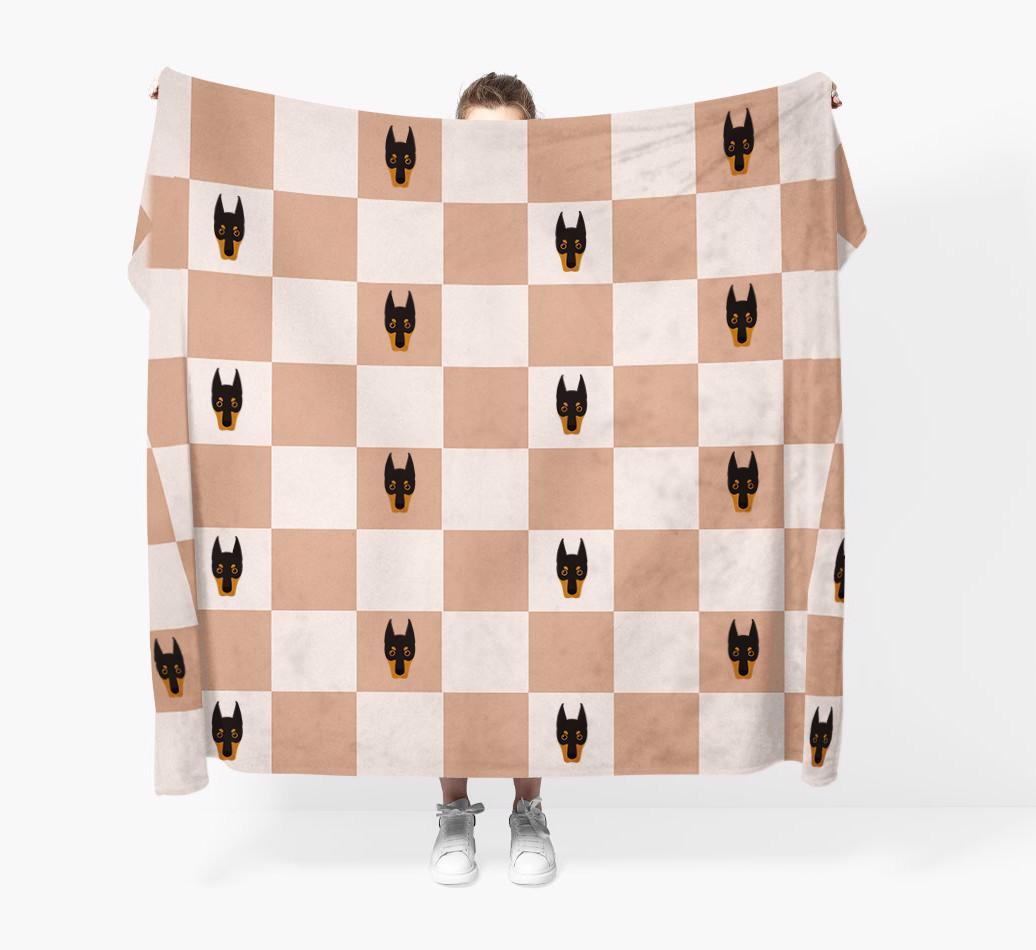 'Checkerboard' - Personalized {breedFullName} Blanket