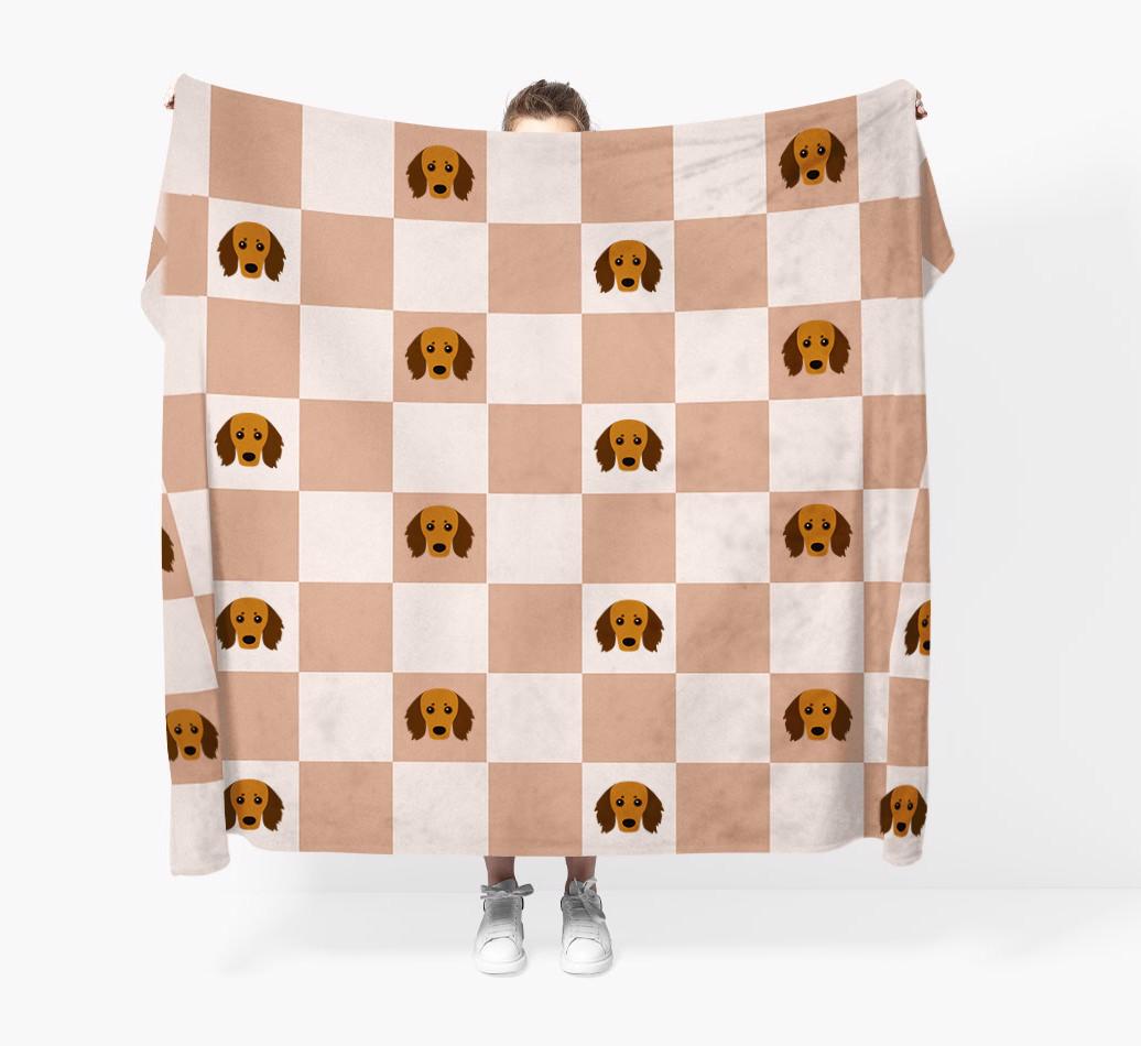 'Checkerboard' - Personalized {breedFullName} Blanket