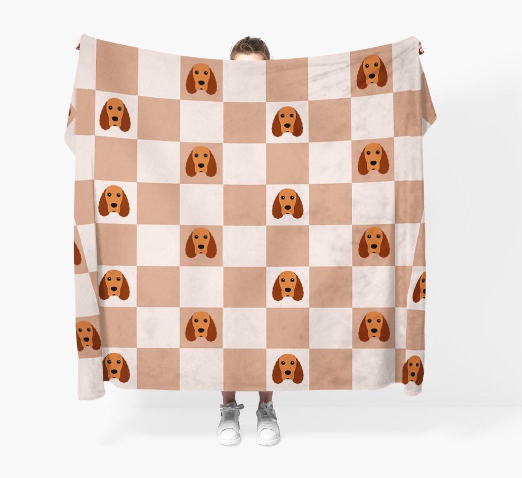 'Checkerboard' - Personalized {breedFullName} Blanket