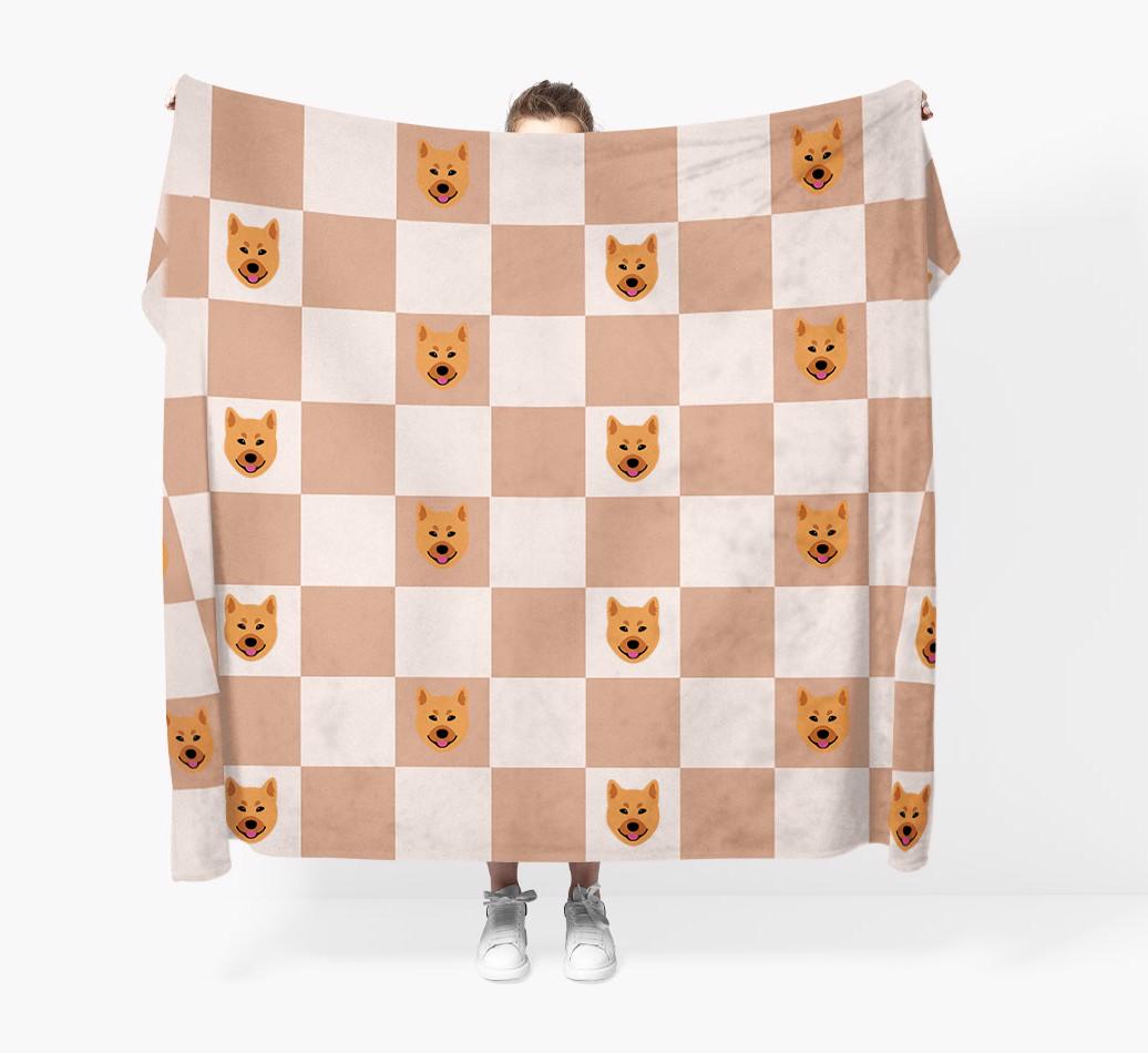 'Checkerboard' - Personalized {breedFullName} Blanket