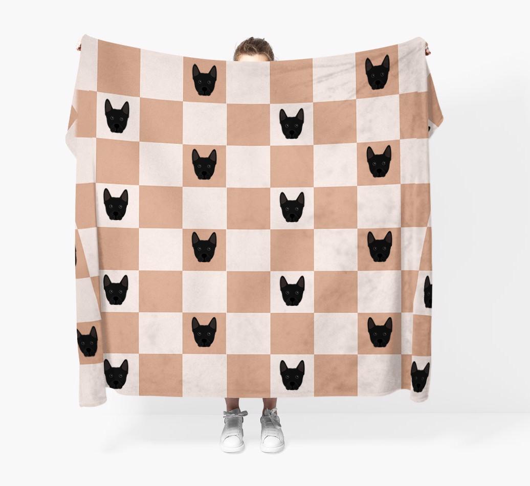 'Checkerboard' - Personalized {breedFullName} Blanket