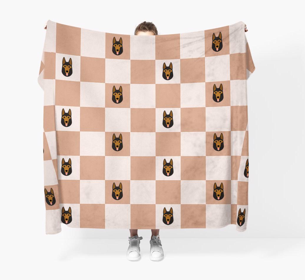 'Checkerboard' - Personalised {breedFullName} Blanket