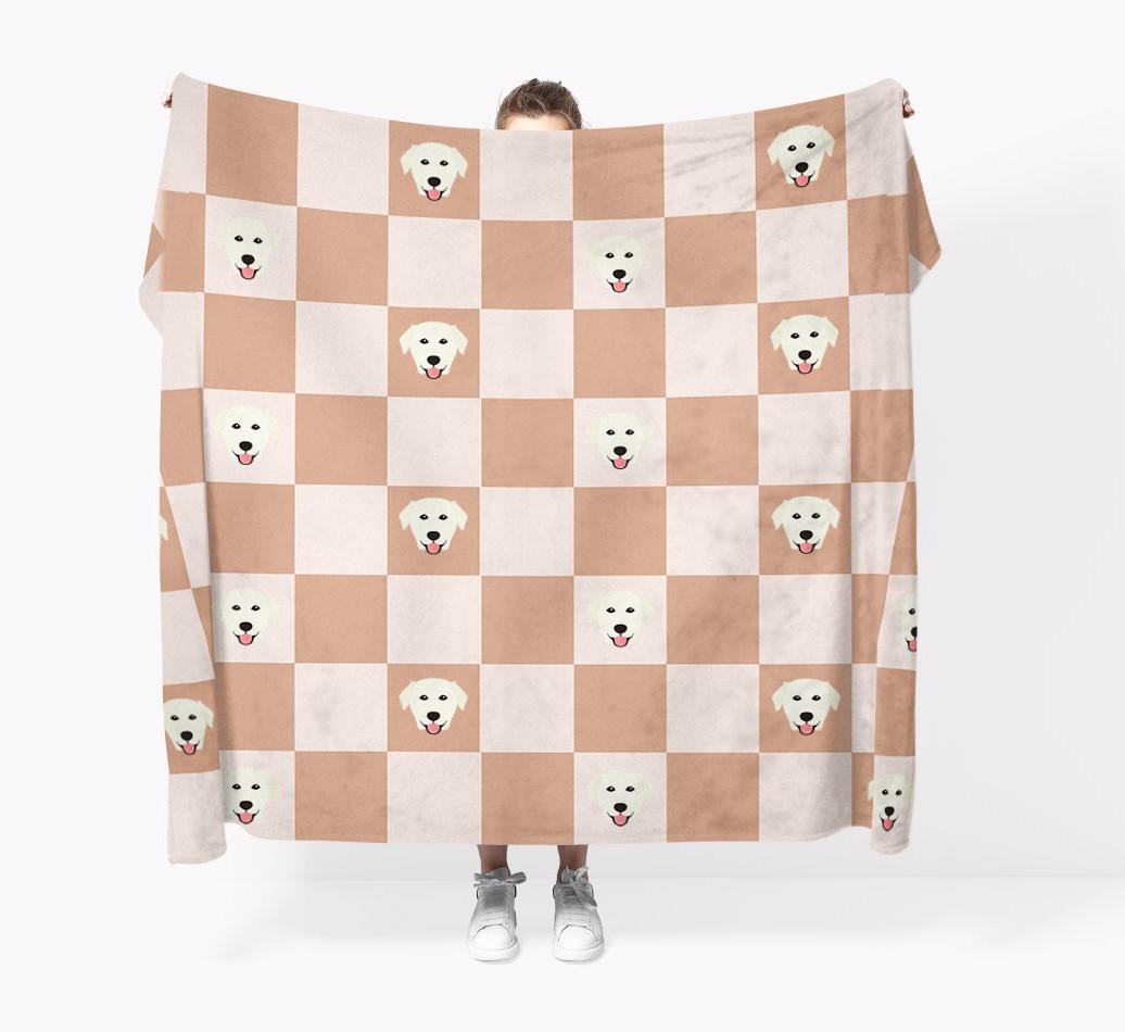 'Checkerboard' - Personalised {breedFullName} Blanket