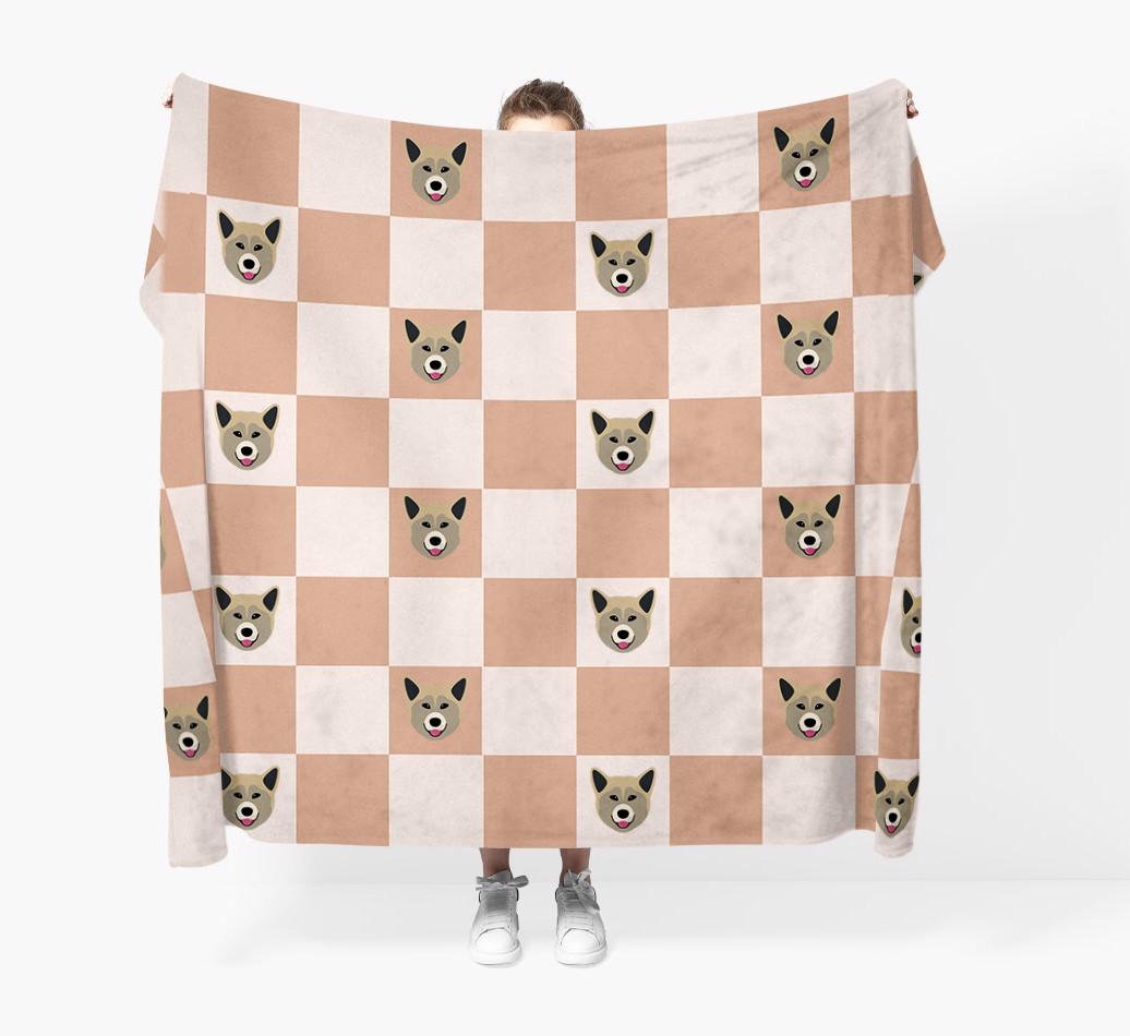 'Checkerboard' - Personalized {breedFullName} Blanket