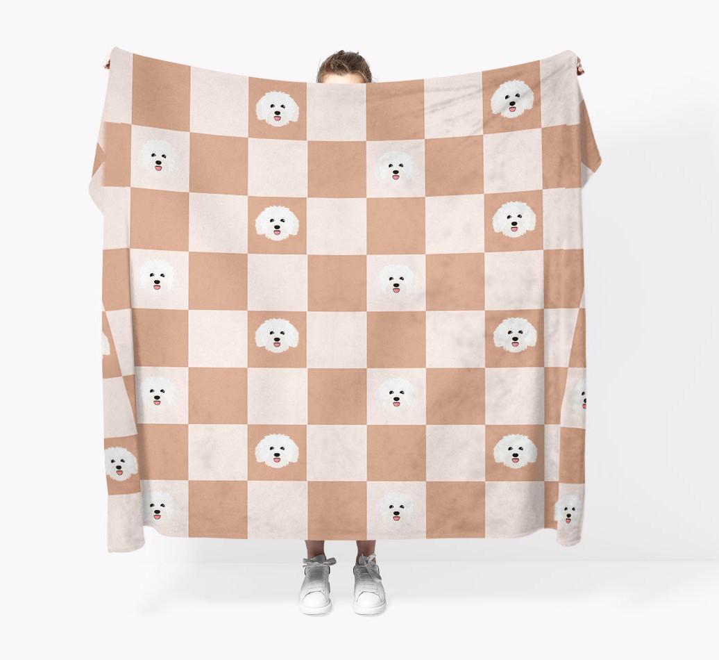 'Checkerboard' - Personalized {breedFullName} Blanket
