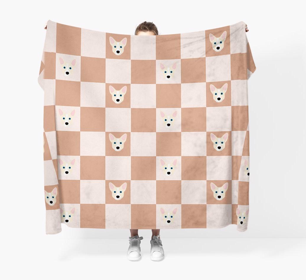 'Checkerboard' - Personalized {breedFullName} Blanket