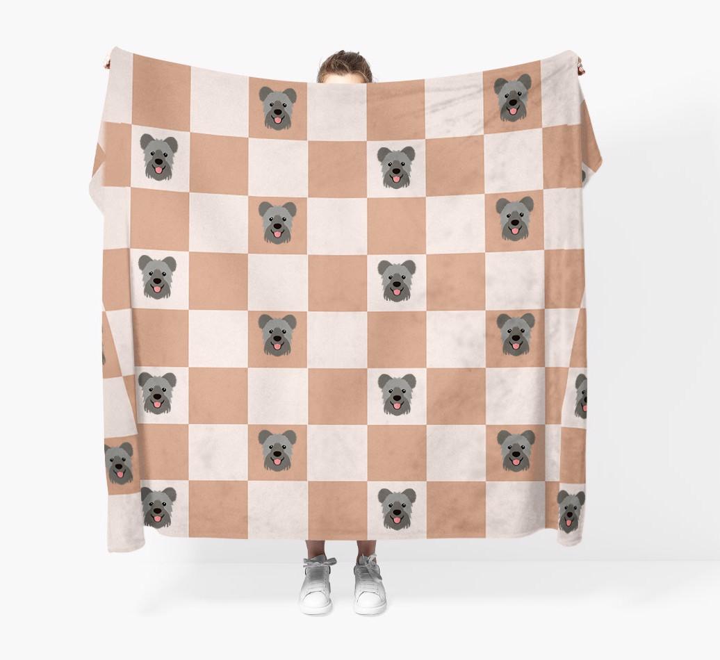 'Checkerboard' - Personalized {breedFullName} Blanket