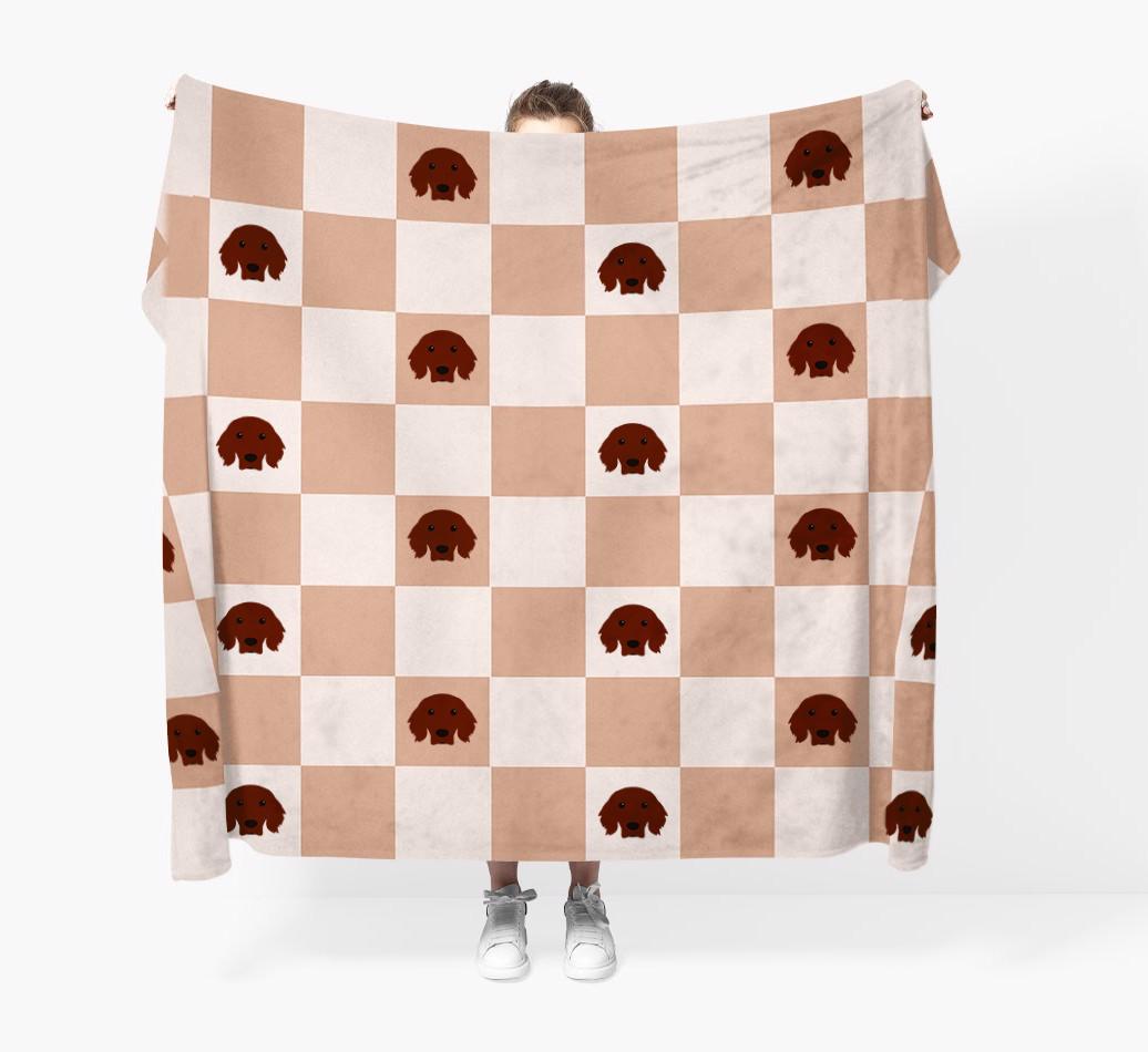 'Checkerboard' - Personalized {breedFullName} Blanket