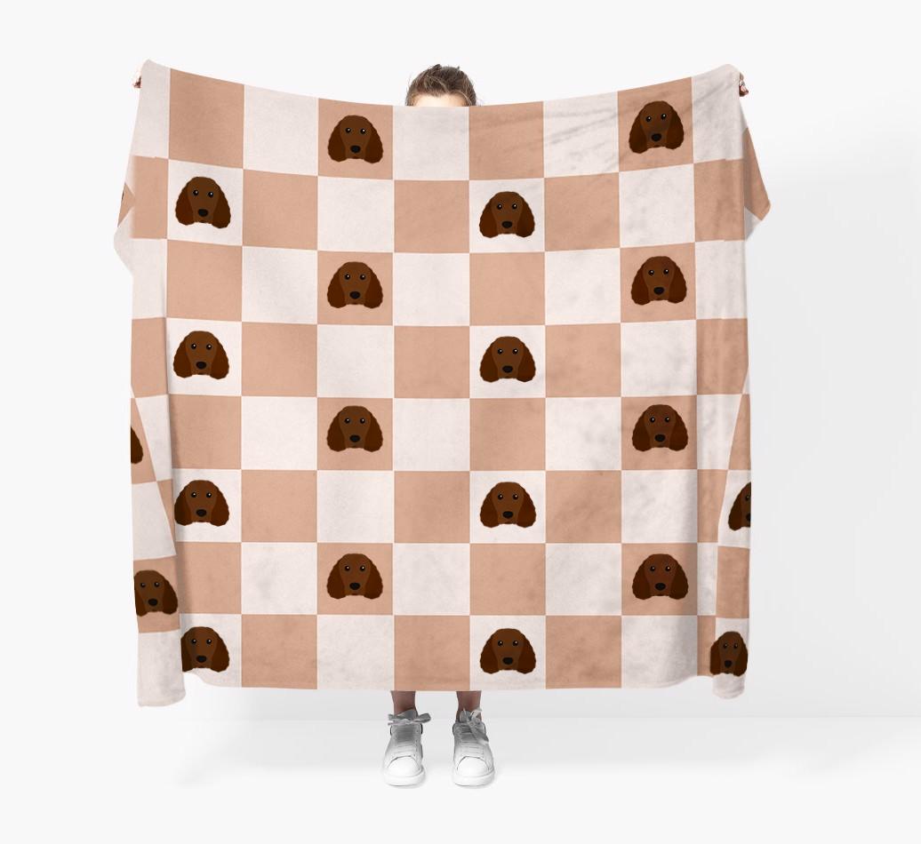 'Checkerboard' - Personalized {breedFullName} Blanket