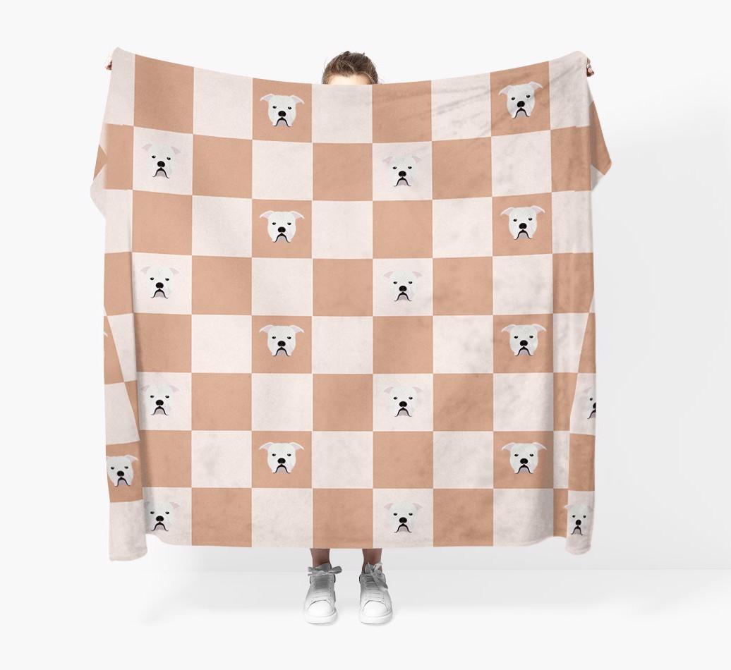 'Checkerboard' - Personalized {breedFullName} Blanket