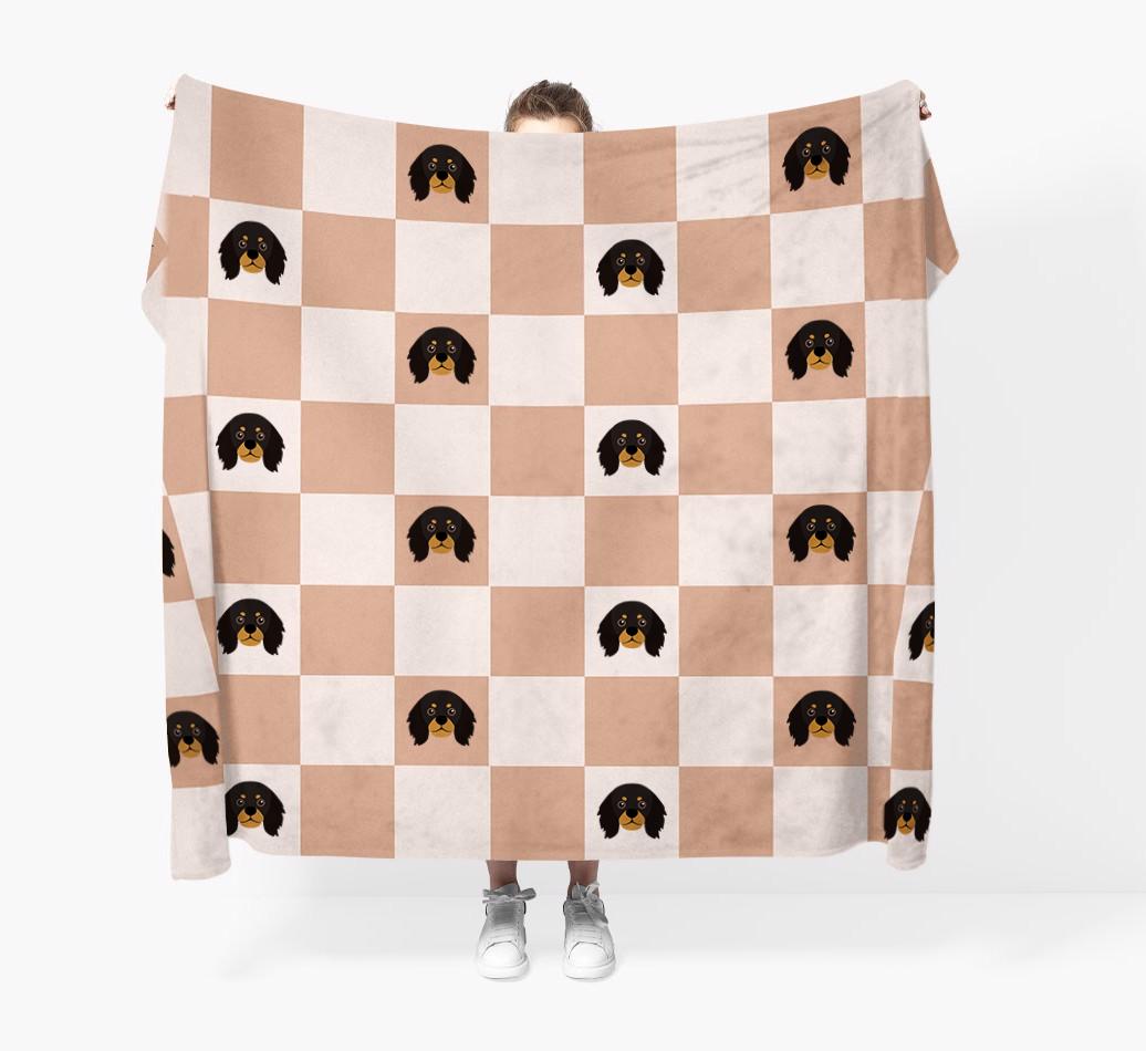 'Checkerboard' - Personalized {breedFullName} Blanket