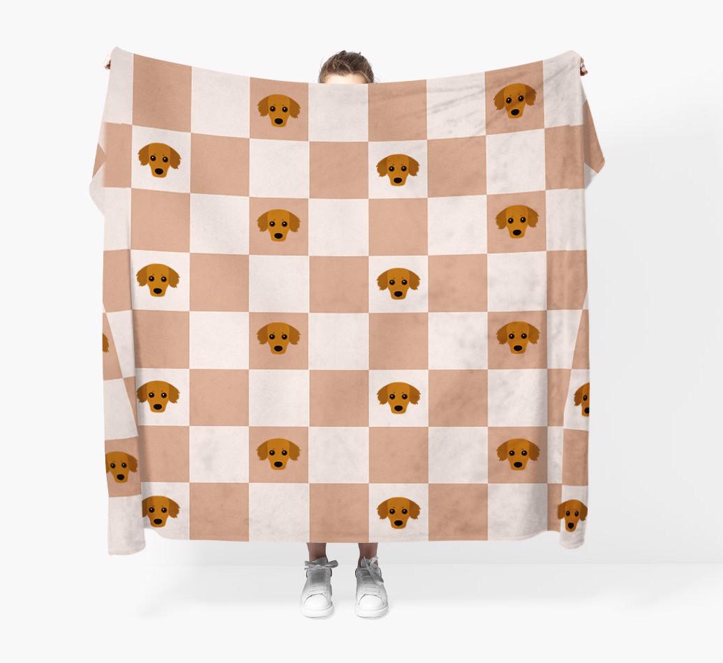 'Checkerboard' - Personalized {breedFullName} Blanket