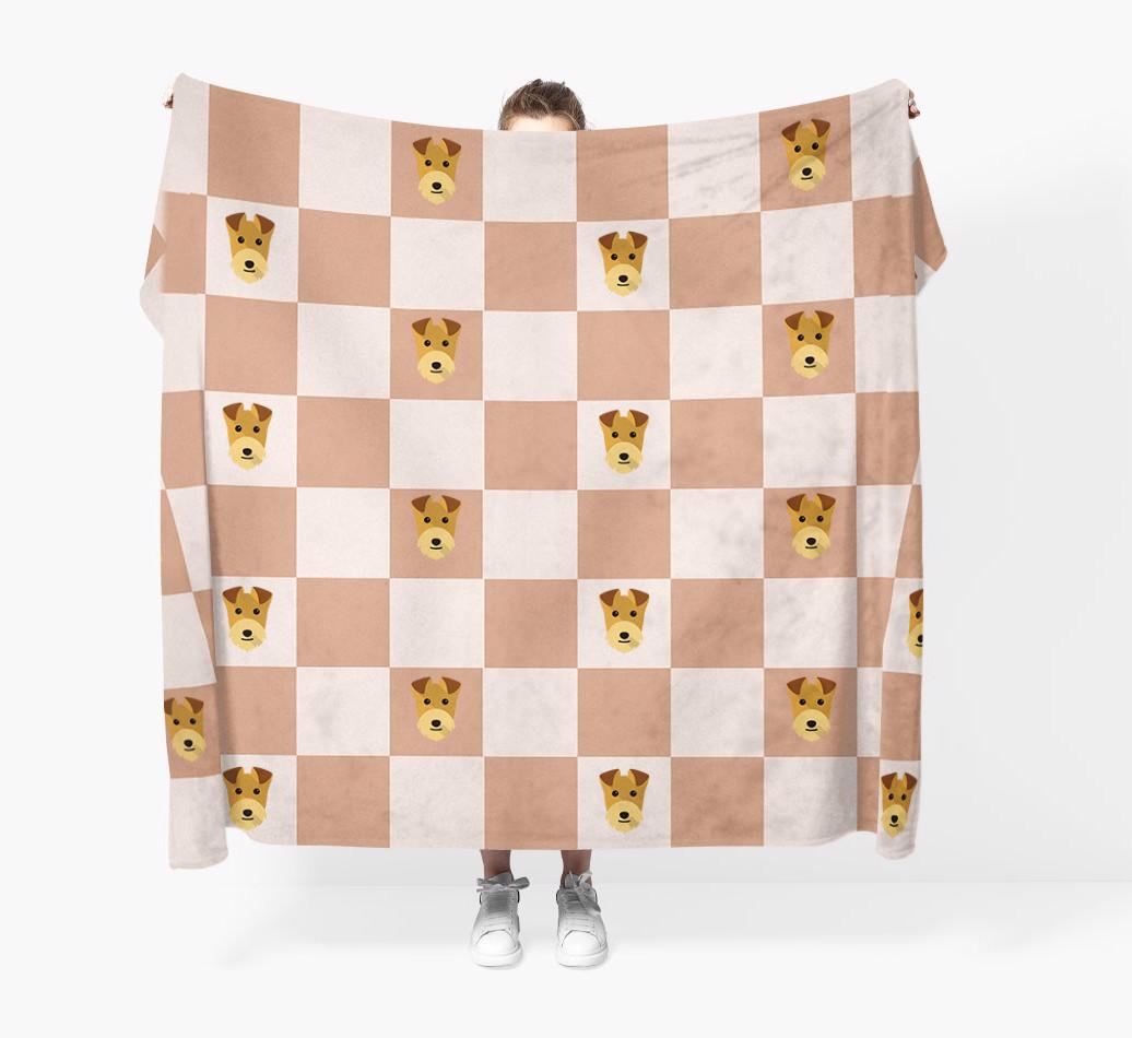 'Checkerboard' - Personalized {breedFullName} Blanket