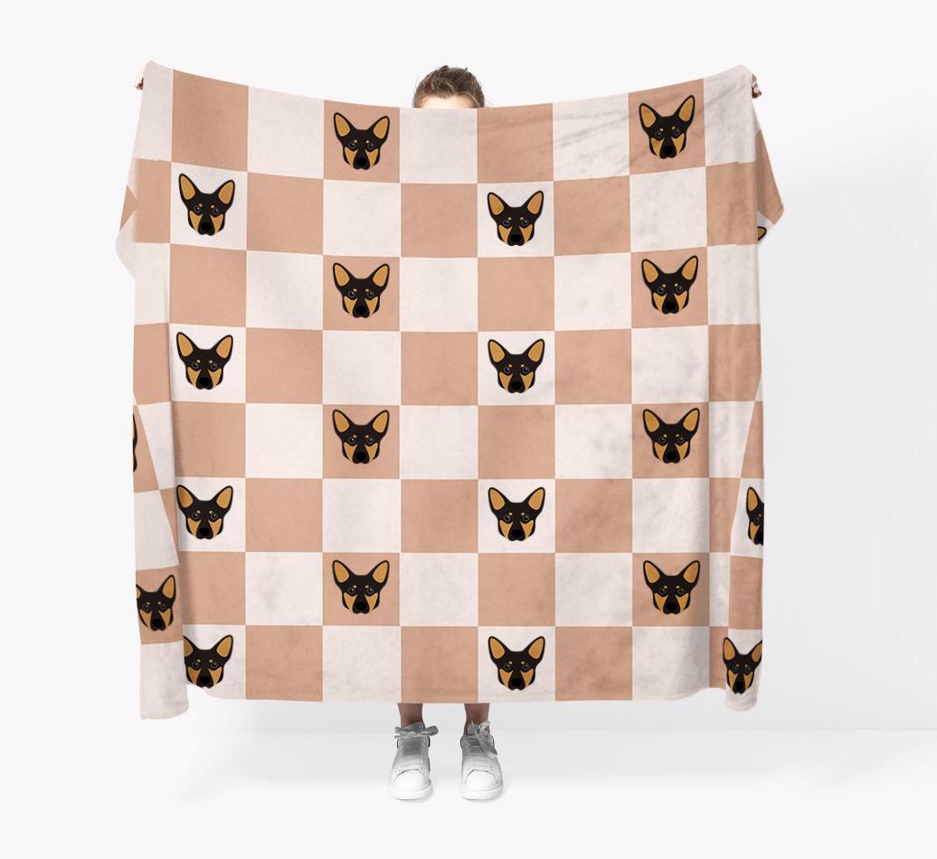 'Checkerboard' - Personalized {breedFullName} Blanket