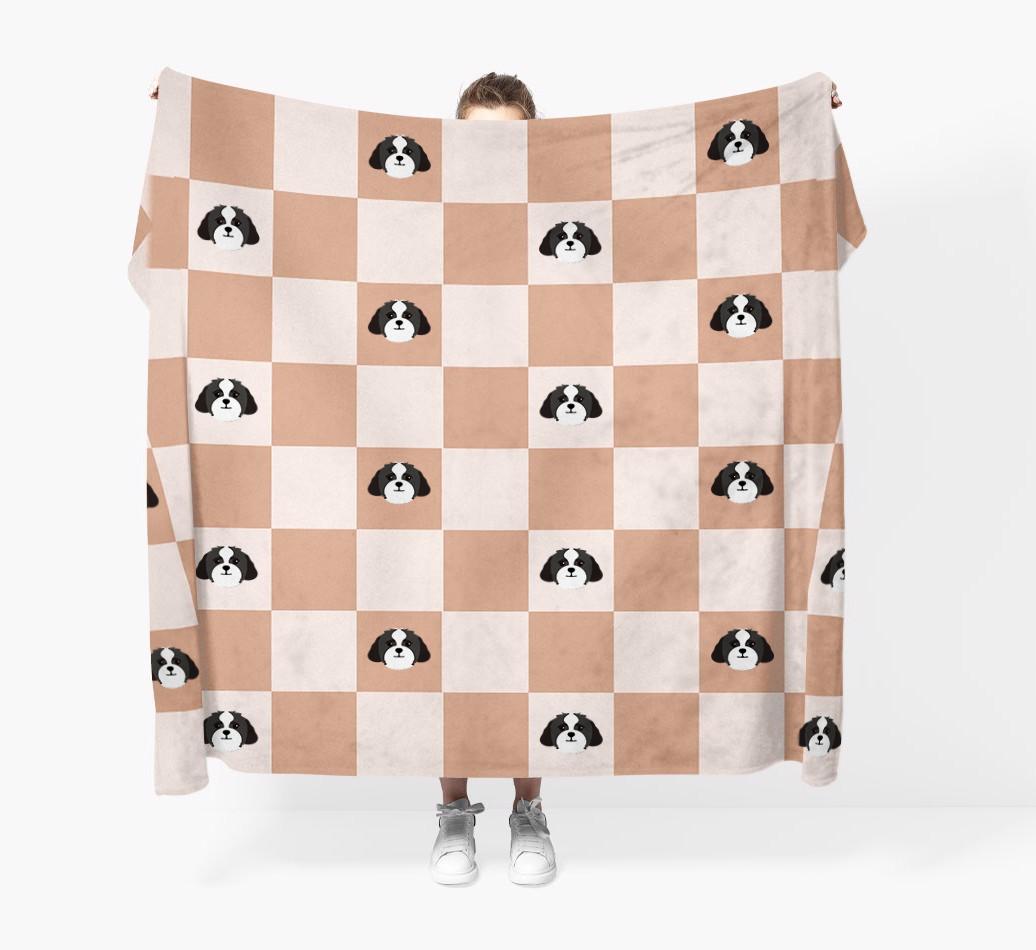 'Checkerboard' - Personalized {breedFullName} Blanket