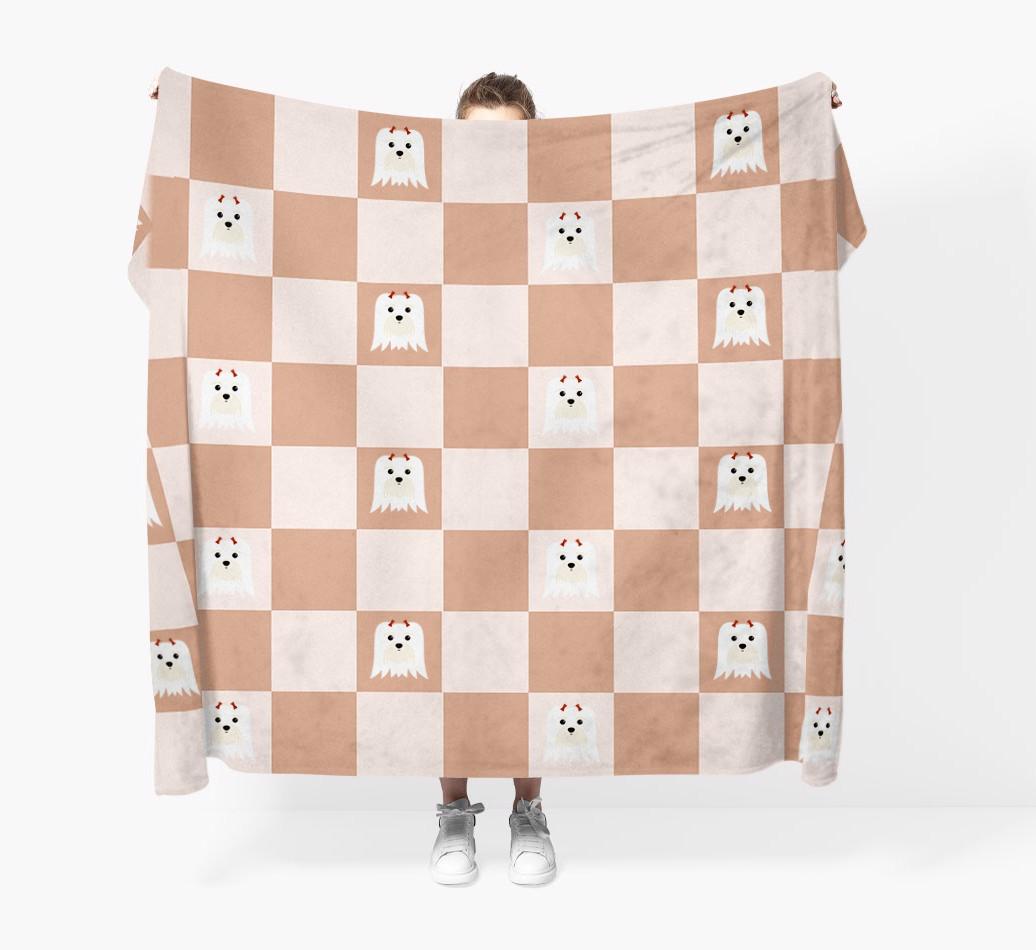 'Checkerboard' - Personalized {breedFullName} Blanket