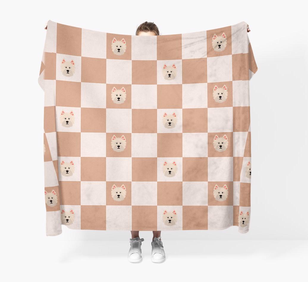 'Checkerboard' - Personalized {breedFullName} Blanket