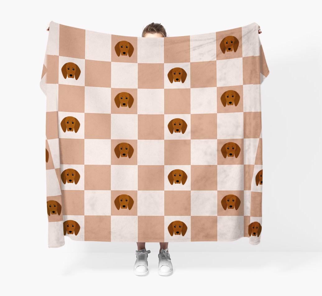 'Checkerboard' - Personalized {breedFullName} Blanket
