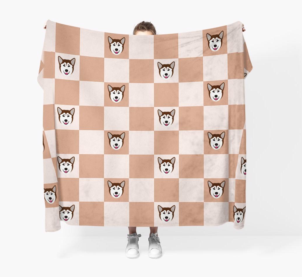 'Checkerboard' - Personalized {breedFullName} Blanket