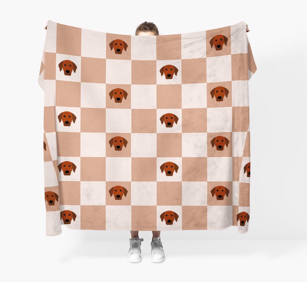 'Checkerboard' - Personalized {breedFullName} Blanket