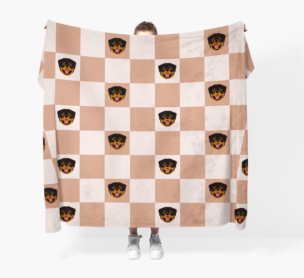 'Checkerboard' - Personalised {breedFullName} Blanket