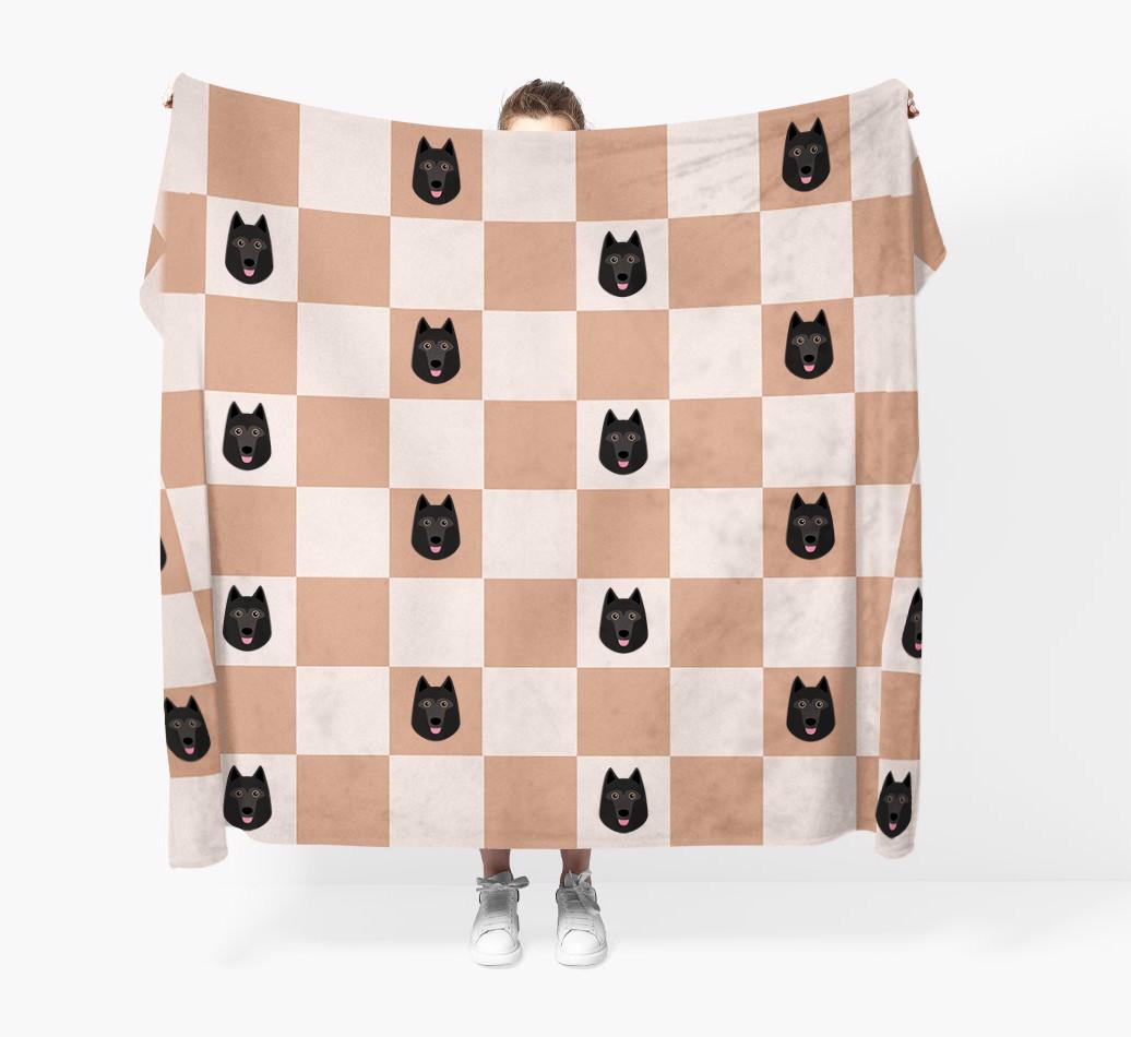 'Checkerboard' - Personalized {breedFullName} Blanket