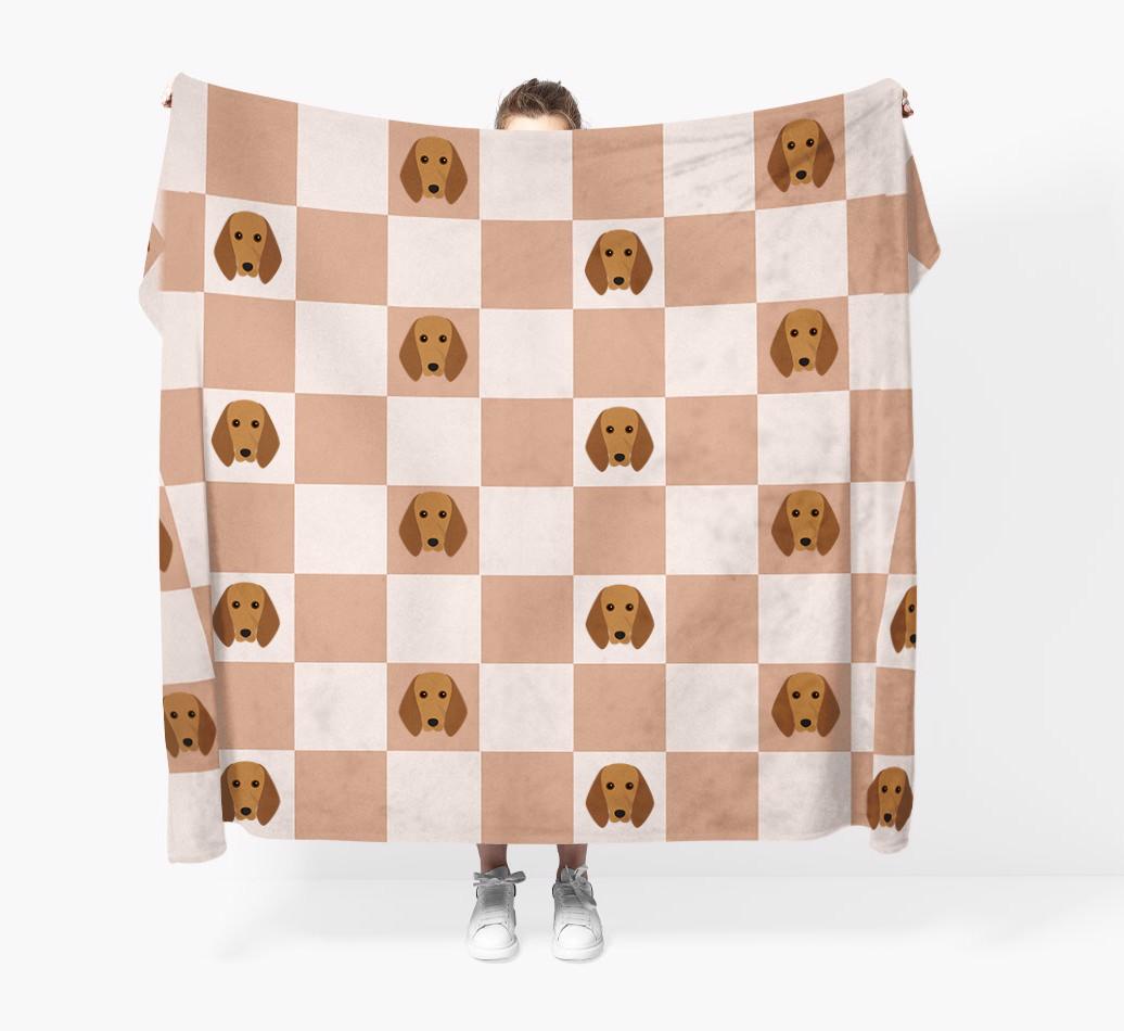 'Checkerboard' - Personalized {breedFullName} Blanket
