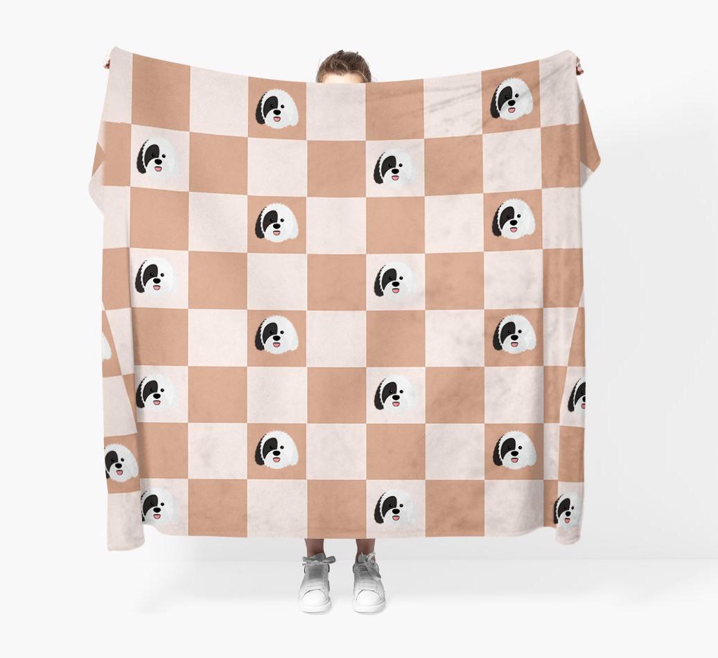 'Checkerboard' - Personalized {breedFullName} Blanket