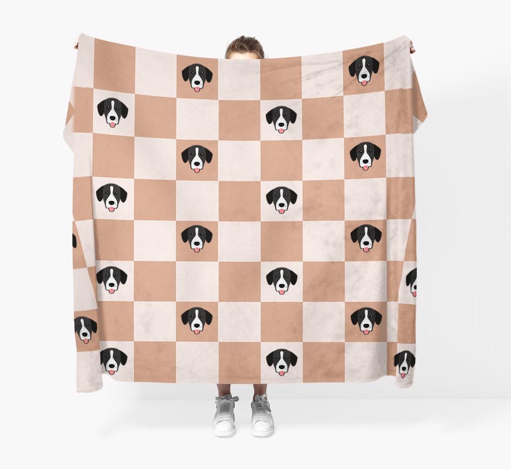 'Checkerboard' - Personalized {breedFullName} Blanket
