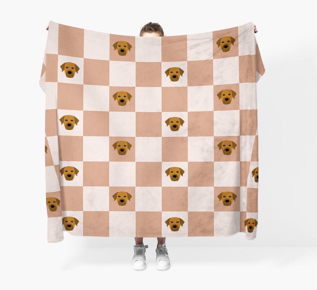 'Checkerboard' - Personalized {breedFullName} Blanket