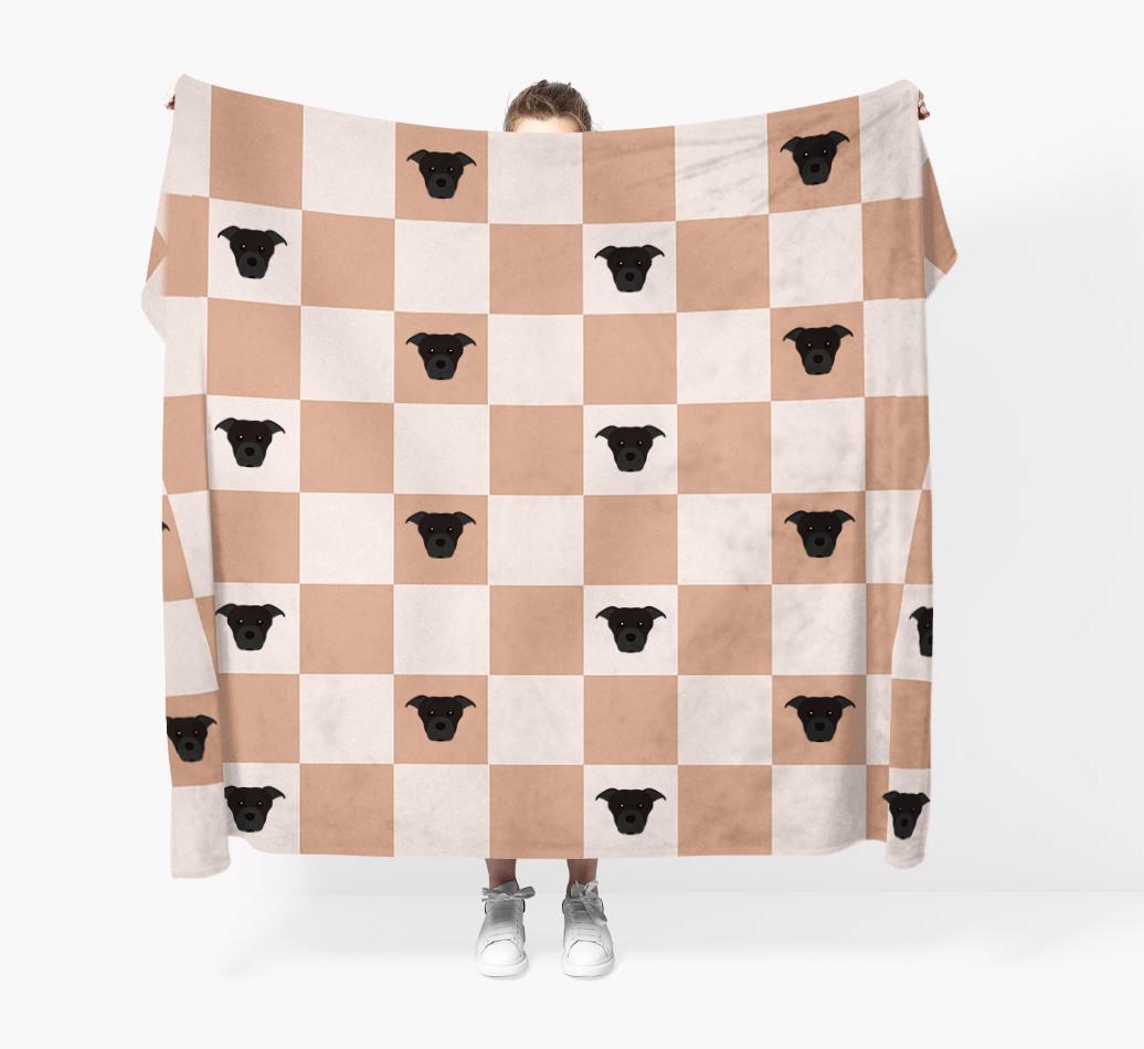 'Checkerboard' - Personalized {breedFullName} Blanket