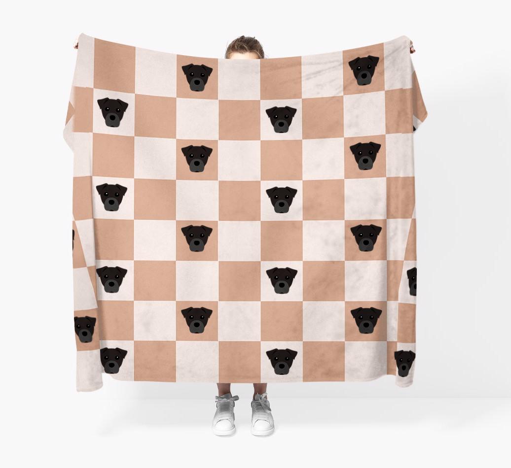 'Checkerboard' - Personalized {breedFullName} Blanket