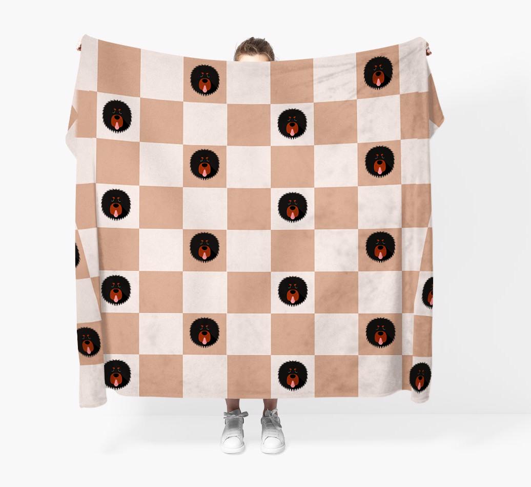'Checkerboard' - Personalized {breedFullName} Blanket