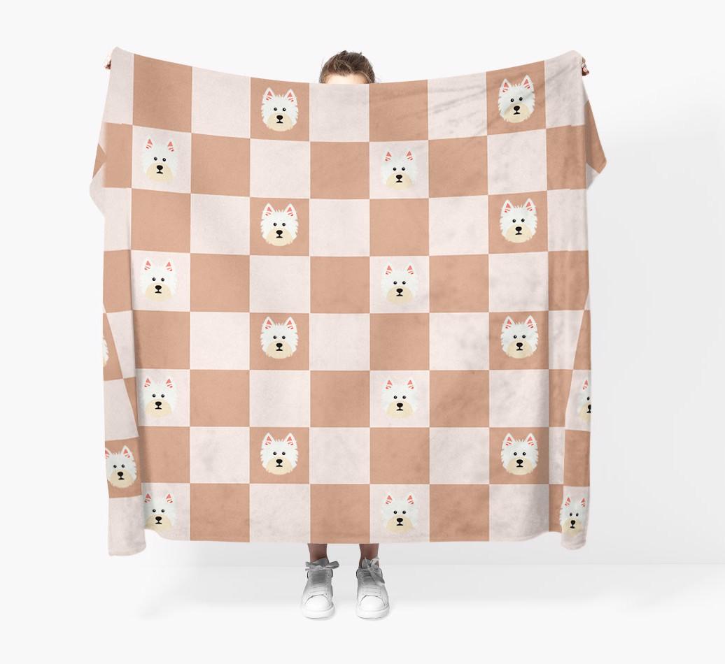 'Checkerboard' - Personalized {breedFullName} Blanket