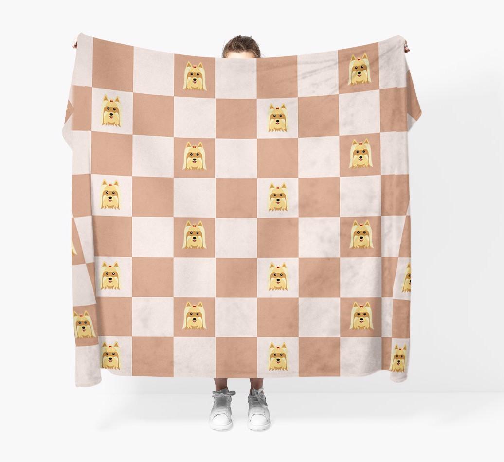 'Checkerboard' - Personalized {breedFullName} Blanket