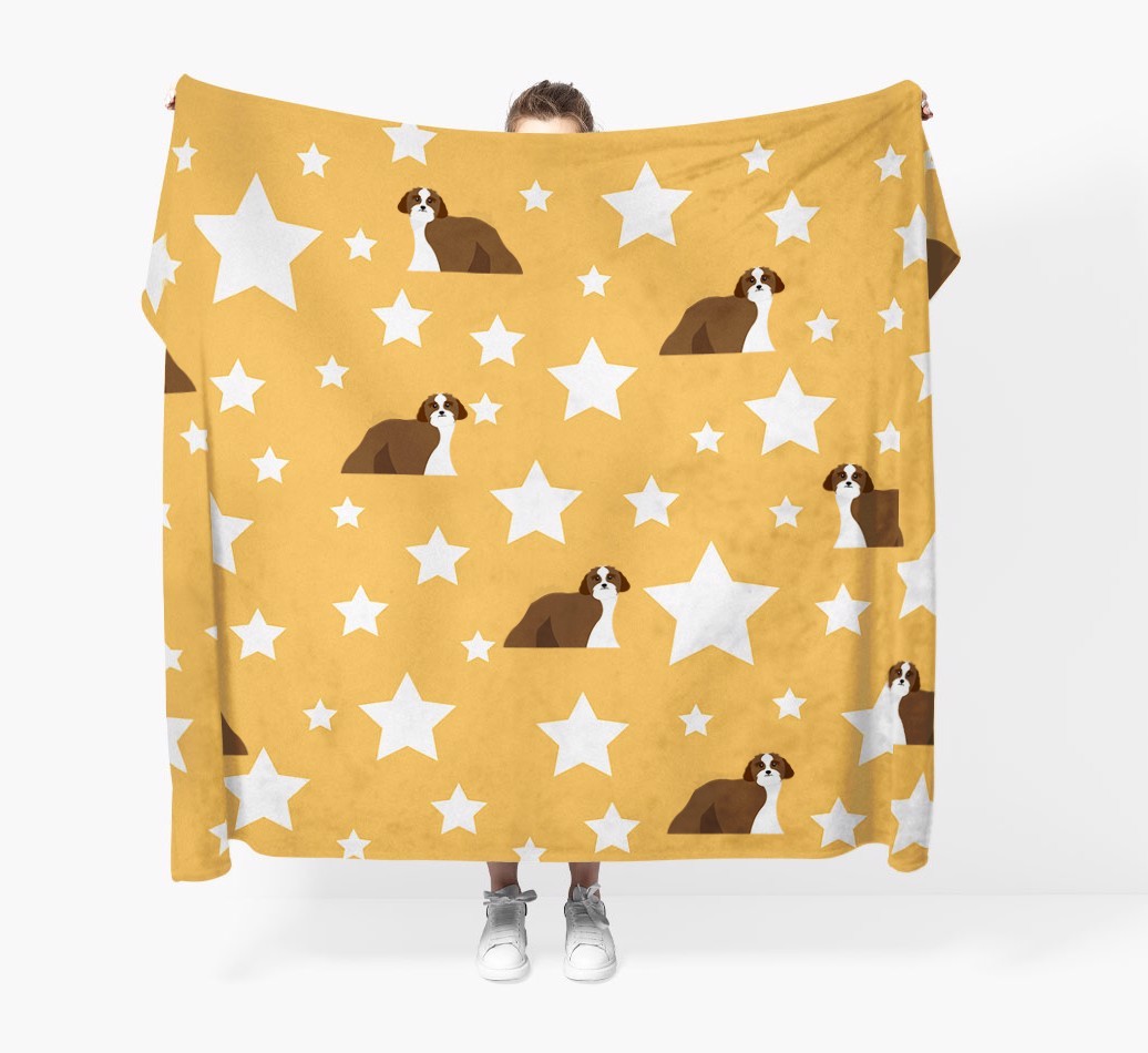 'Star Pattern' - Personalised {breedFullName} Blanket