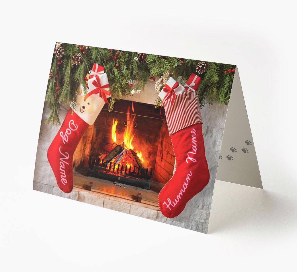 Me and My Dog Christmas Stockings: Personalized {breedFullName} Card
