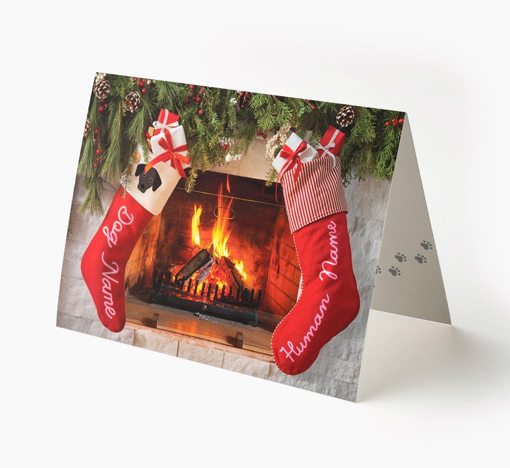 Me and My Dog Christmas Stockings: Personalized {breedFullName} Card