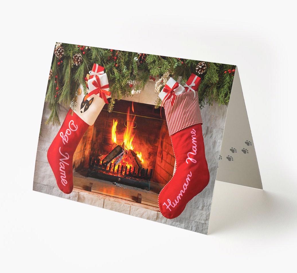 Me and My Dog Christmas Stockings: Personalized {breedFullName} Card